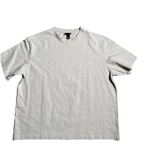 H&M Loose Fit Beige Cotton Short Sleeve Tee - XXL
